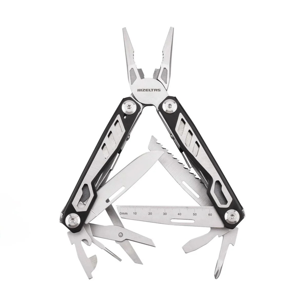 İzeltaş Multi Tool 15 Fonksiyonlu 155 mm Çok Amaçlı Pense Çakı Seti İzeltaş Multi Tool 15 Fonksiyonlu 155 mm Çok Amaçlı Pense Çakı Seti