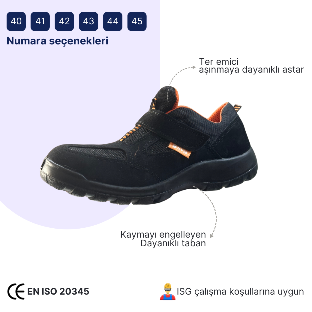 SVM Çelik Burunlu Süet Ayakkabı 40 Numara SVM Çelik Burunlu Süet Ayakkabı 40 Numara