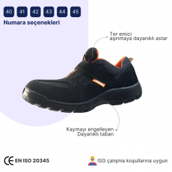 SVM Çelik Burunlu Süet Ayakkabı 41 Numara