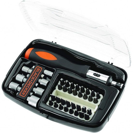 Black Decker Cırcırlı Tornavida Ve 40 Vidalama Ucu Black Decker Cırcırlı Tornavida Ve 40 Vidalama Ucu
