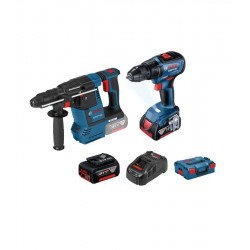 Bosch GSR18V-50 18V 5.0Ah Akülü Vidalama + Bosch GBH18V-26 2.3 Kg Akülü Kırıcı Delici