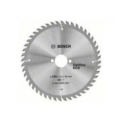 Bosch 190x30 mm Optiline Eco Wood Daire Testere Bıçağı 48 Diş