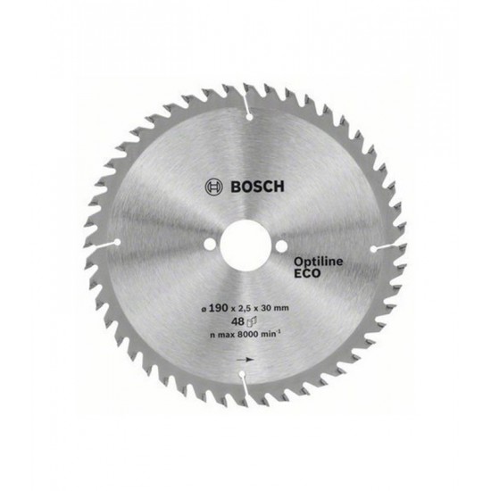 Bosch 190x30 mm Optiline Eco Wood Daire Testere Bıçağı 48 Diş
